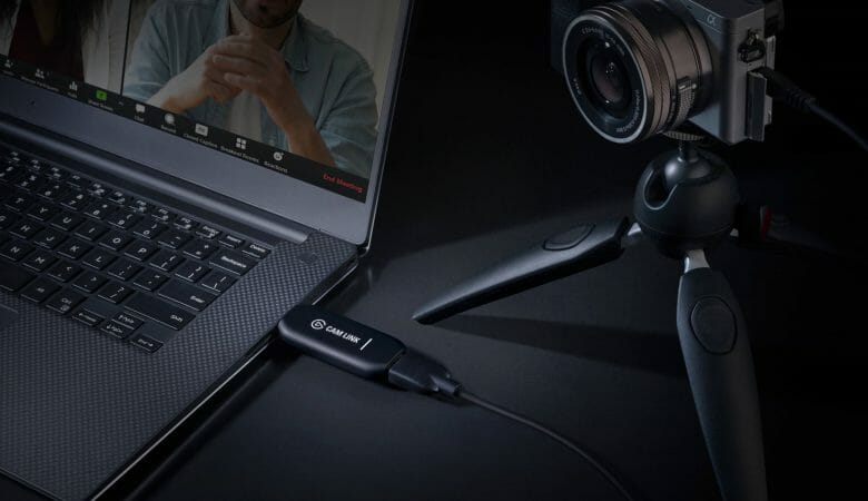 Elgato Cam Link Plugged Into Laptop